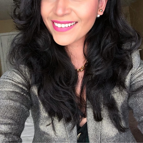 Banana Republic Gold Metallic Shimmer Blazer (size 6) - Picture 2 of 9